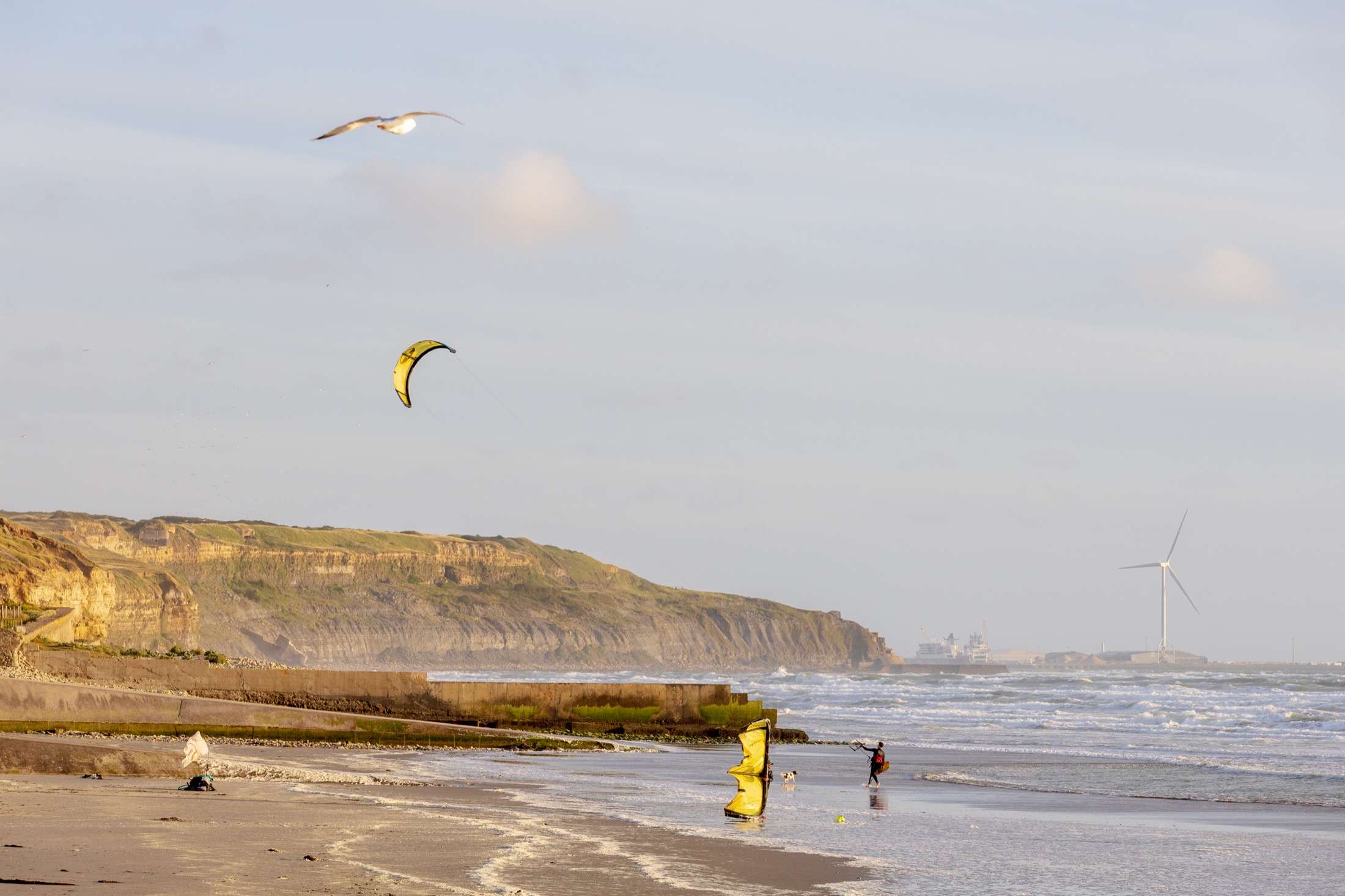 Kitesurf à Wimereux, Côte d&rsquo;Opale